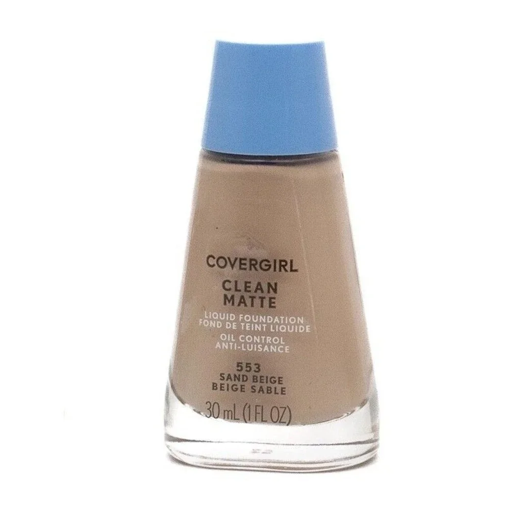 Covergirl CLEAN MATTE Liquid Foundation 553 Sand Beige 1 fl oz Oil Control
